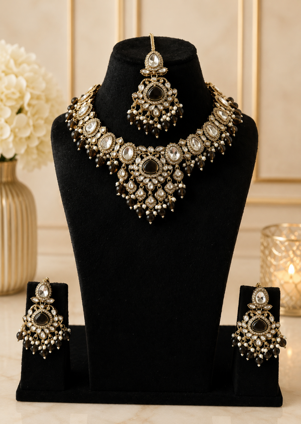 Kundan Brass Stone - Mehndi Green