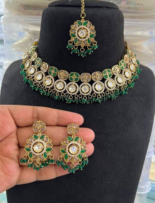 AD Polki Set - Green