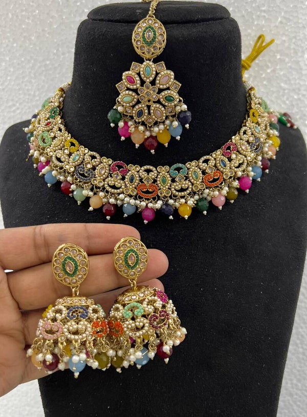 AD Polki Set - Multi