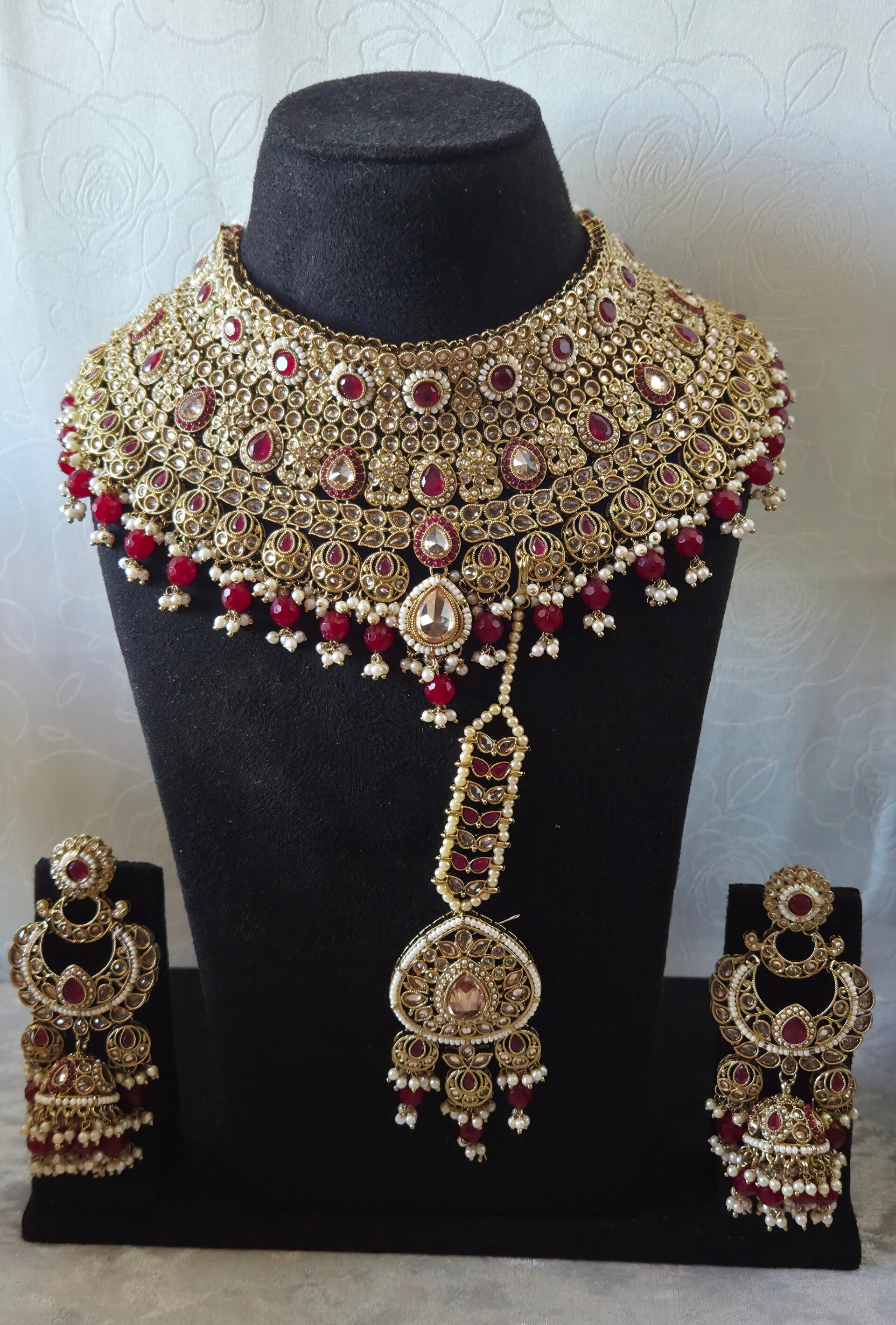 Bridal / Party wear set - Mehroon