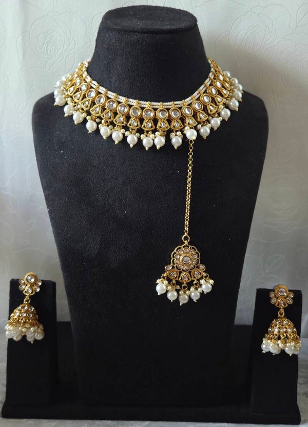 Heeramandi Kundan set - Champagne