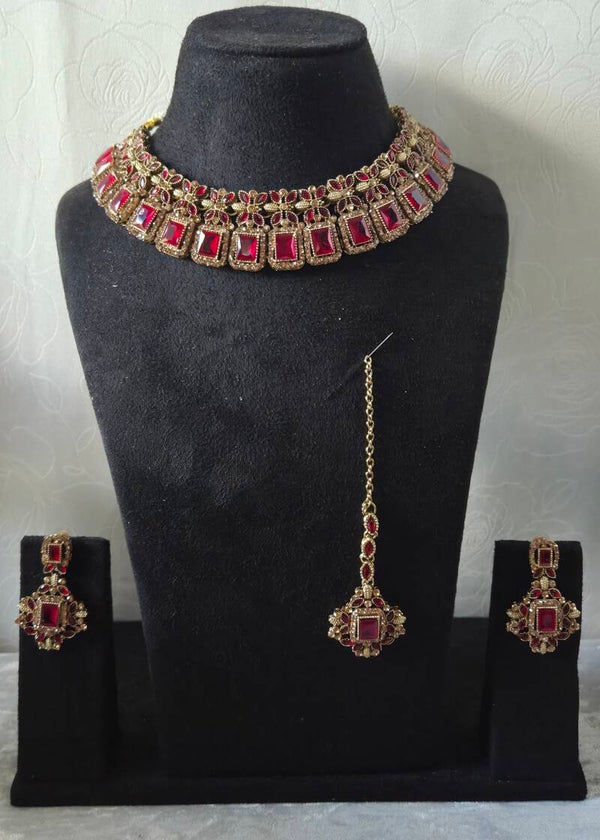 American Diamond set - Red