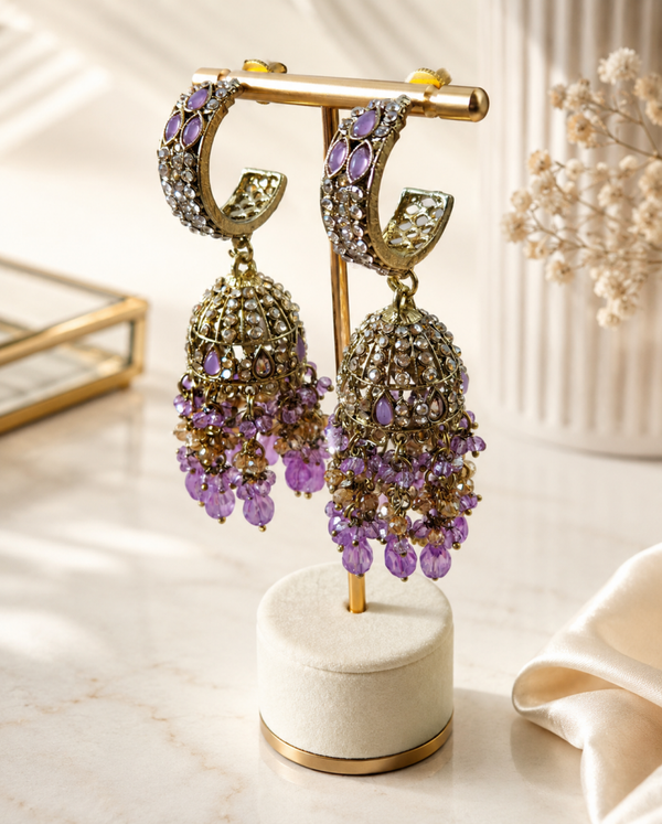 AD Jhumka - Lilac