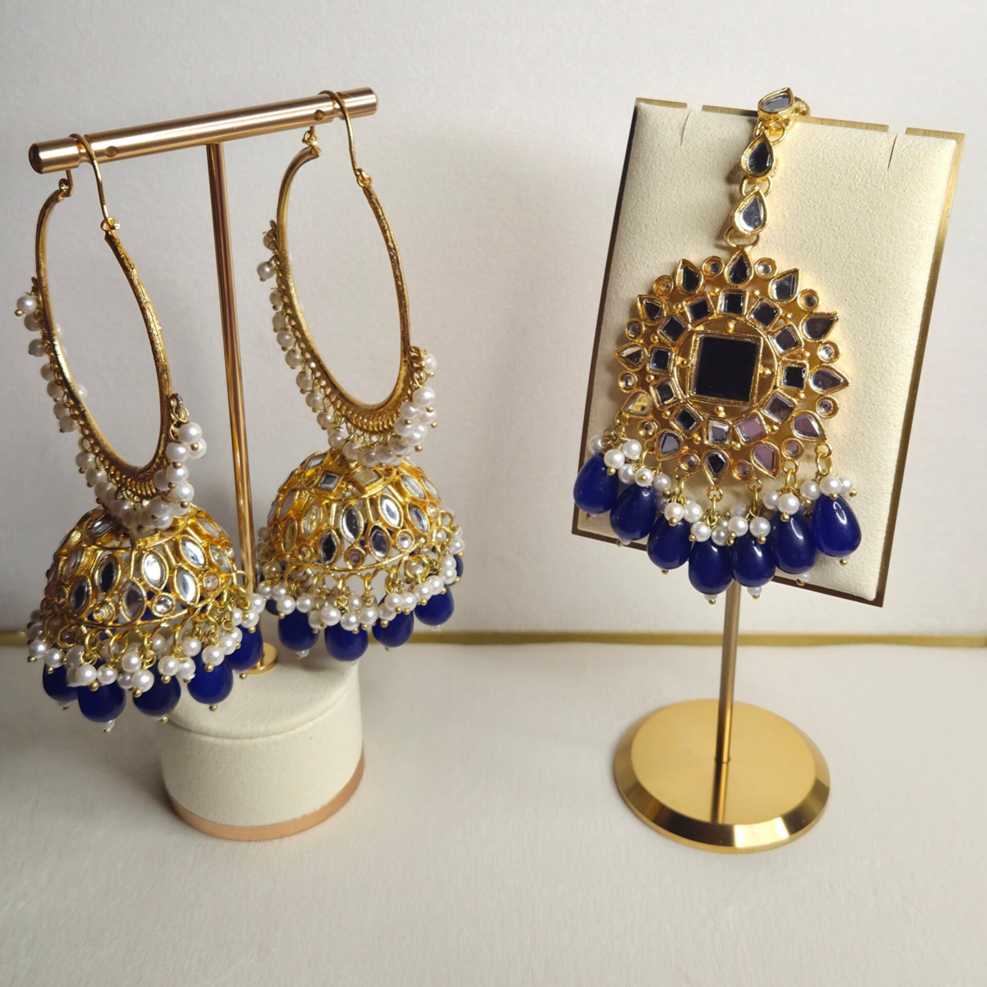 Maang teeka Akshara - Royal blue