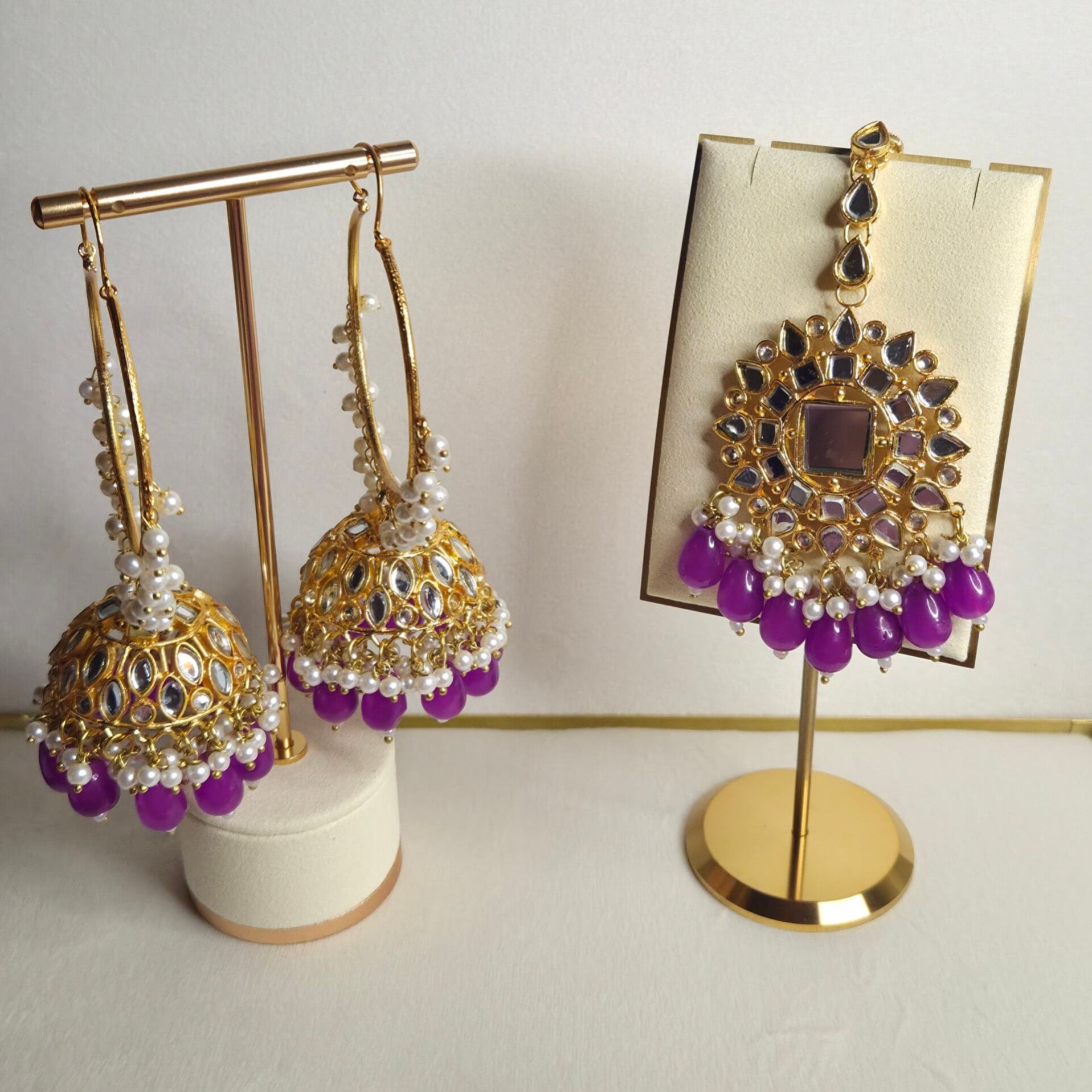 Maang teeka Akshara - Purple