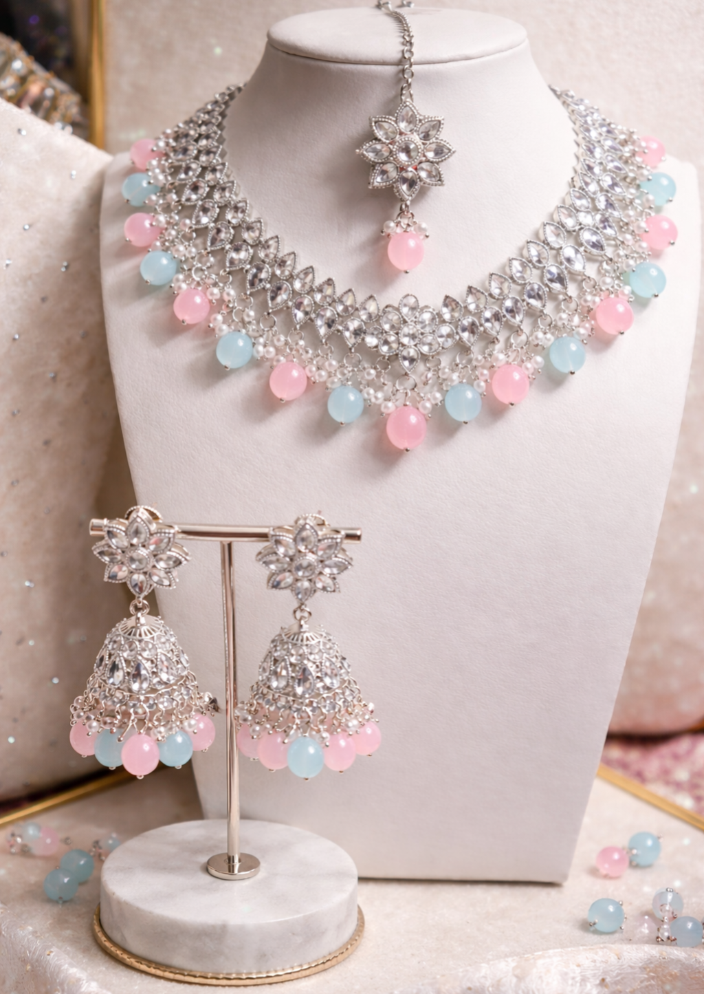Mahishwari set - Pastel