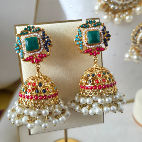 Noratan Jhumki - Green D1A