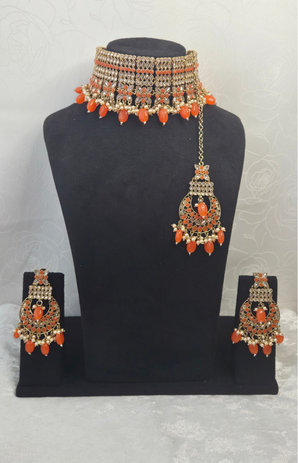 AD Polki set - Orange