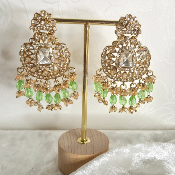 Kundan Polki - Lemon Green D1