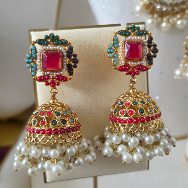 Noratan Jhumki - Mehroon D1