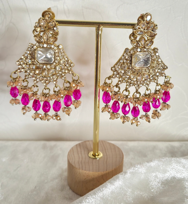 Kundan Polki - Fucshia D2