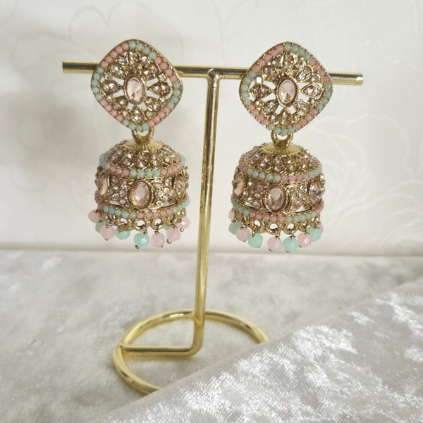 Jhumki - Mint / Pink combo D3