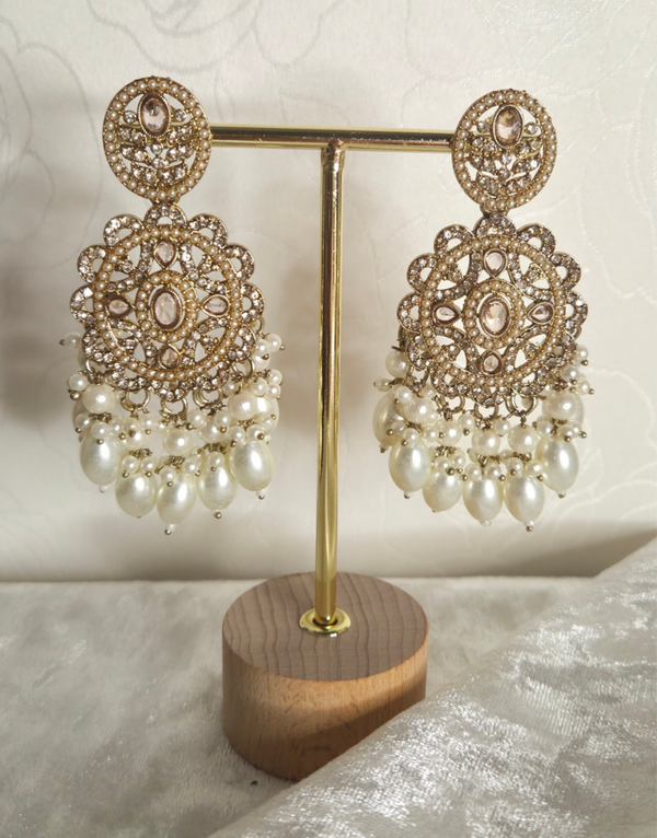 Chandbali  - White D1