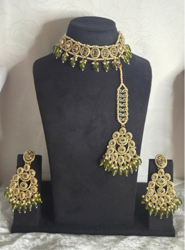 Victorian Set Mehndi Green