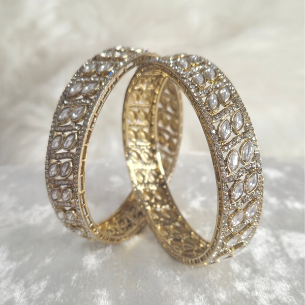 Kundan Bangle set - Harirani