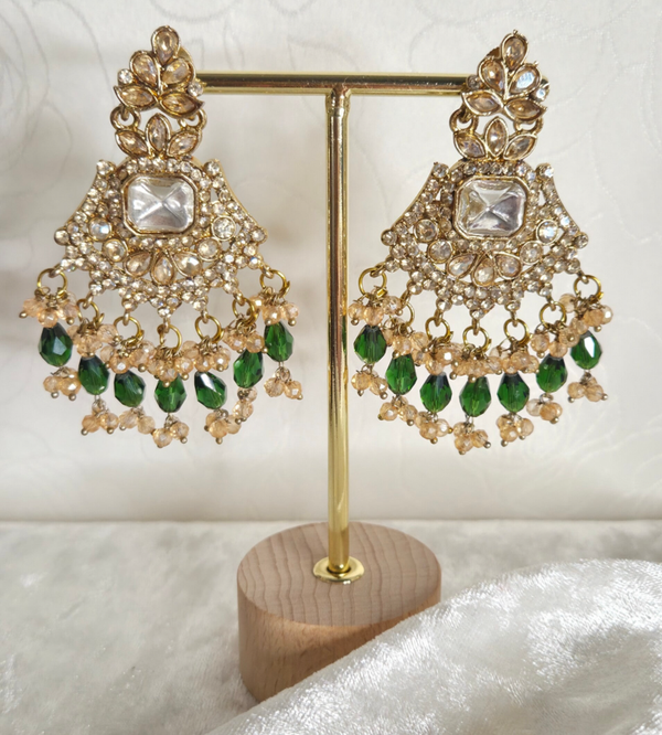 Kundan Polki - Green D2