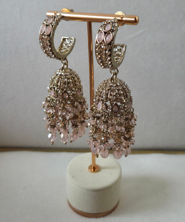 AD Jhumka - Baby pink