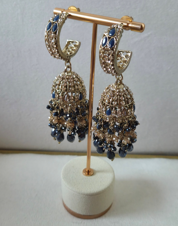 AD Jhumka - Navy Blue