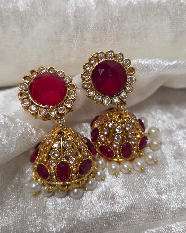 Nooratan Jhumki Red