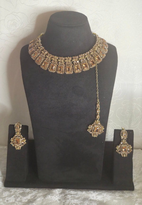 American Diamond set - Champagne