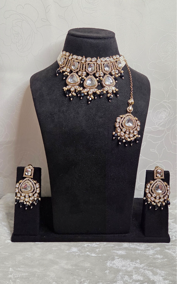 Kundan Heerandi set - Black