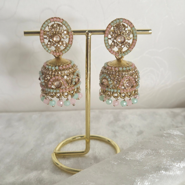 Jhumki - Mint / Pink combo D2