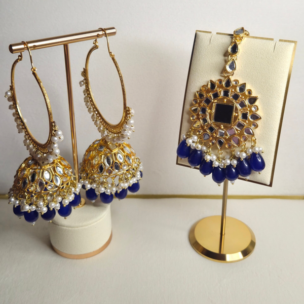 Maang teeka Akshara - Royal blue