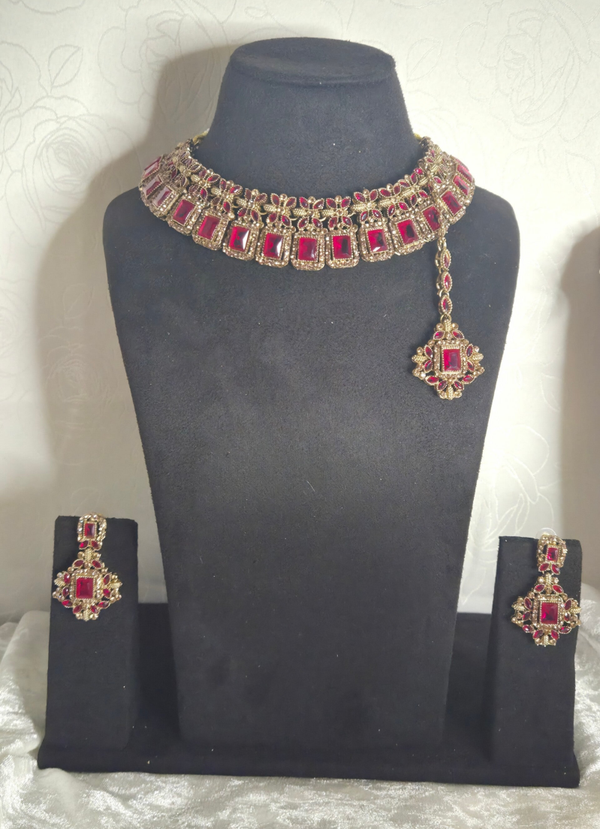 American Diamond set - Red