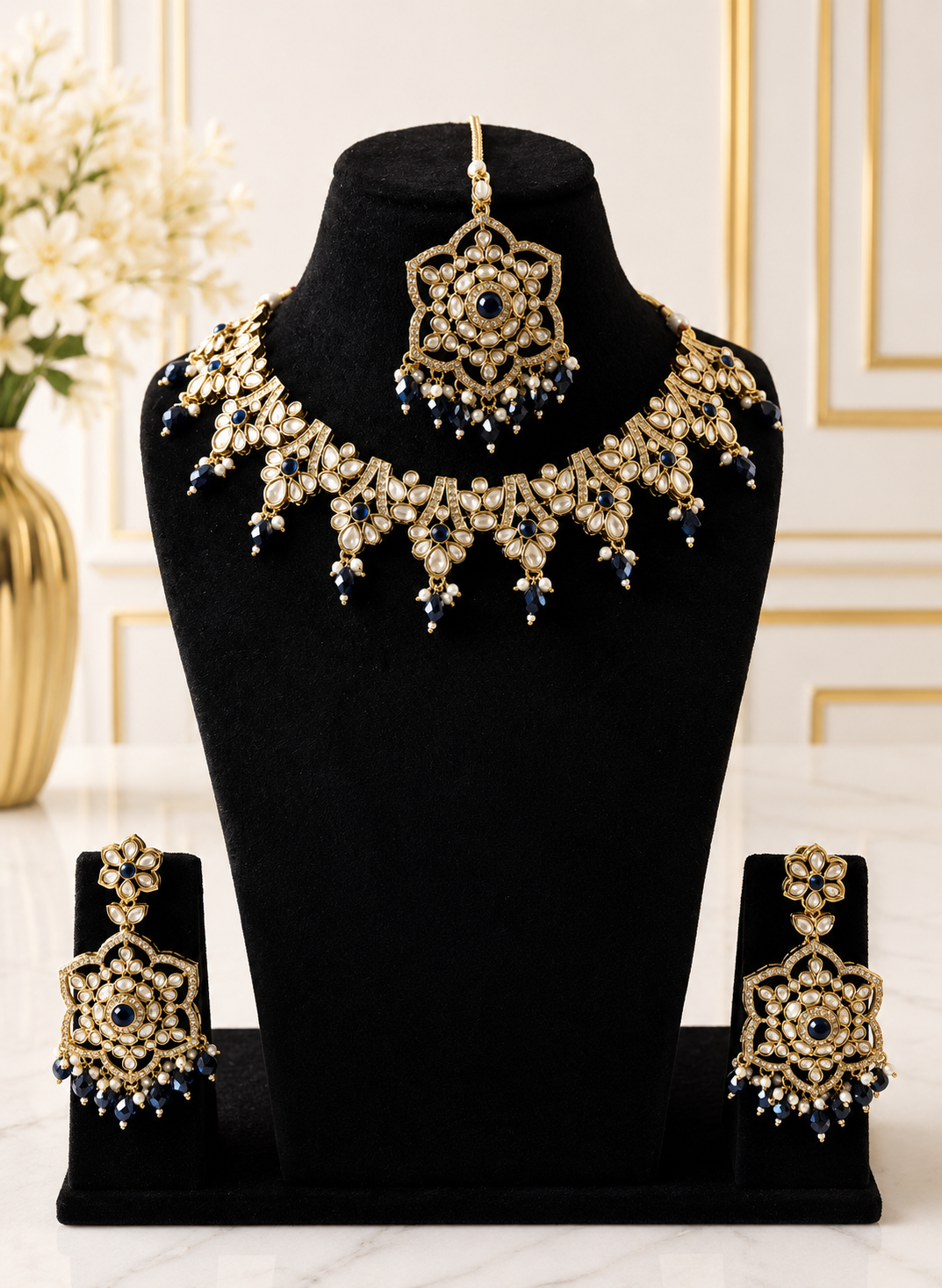 Kundan KM - 1694 - Navy Blue