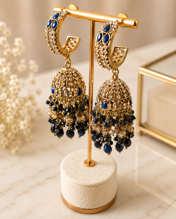 AD Jhumka - Navy Blue