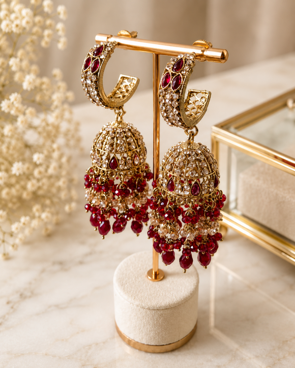 AD Jhumka -  Ruby