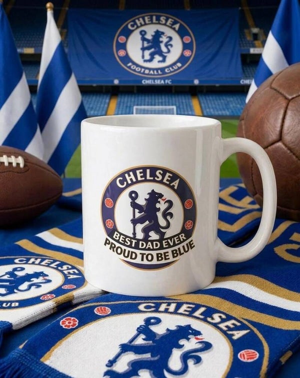 Chelsea FC Father’s Day Mug – Best Dad Ever, Proud To Be Blue | Chelsea Football Gift for Dad