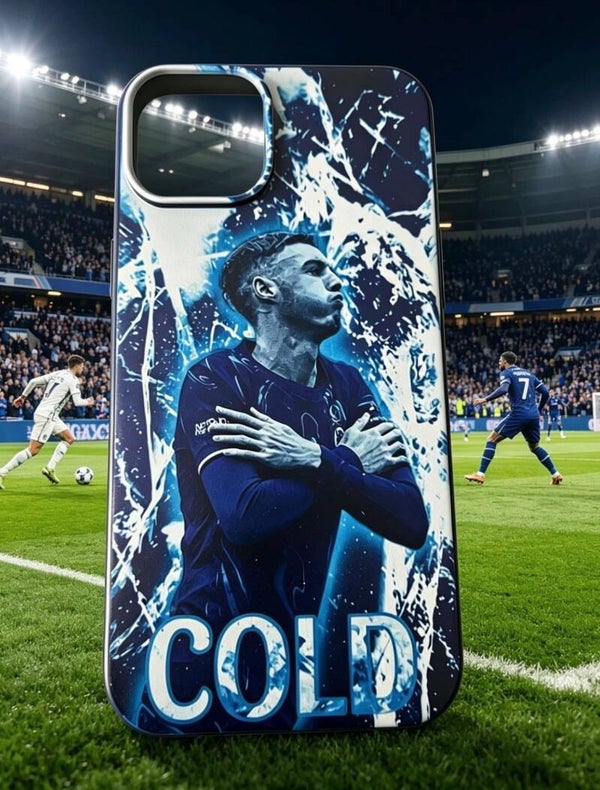 Chelsea-Inspired Cole Palmer “Cold” Celebration iPhone 14 Case – Football Fan Protective Phone Cover