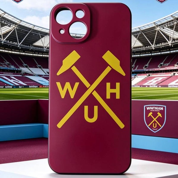 West Ham United iPhone 14 Case – Claret & Gold Hammers Design | Premium Shockproof Football Phone Cover for Hammers Fans