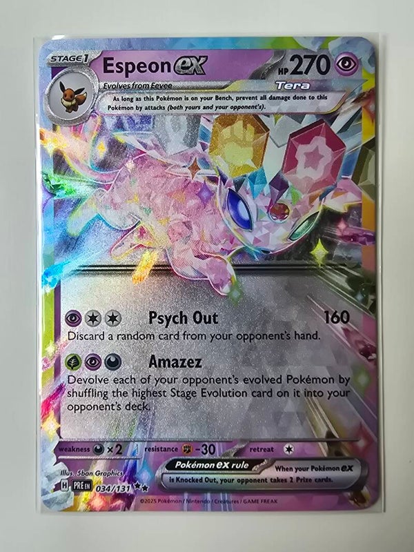 ESPEON EX (PRISMATIC EVOLUTIONS 034/131) (TRADING CARD)