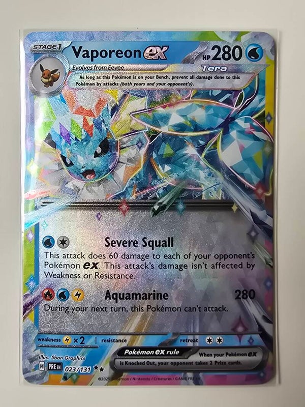 VAPOREON EX (PRISMATIC EVOLUTIONS 023/131) (TRADING CARD)