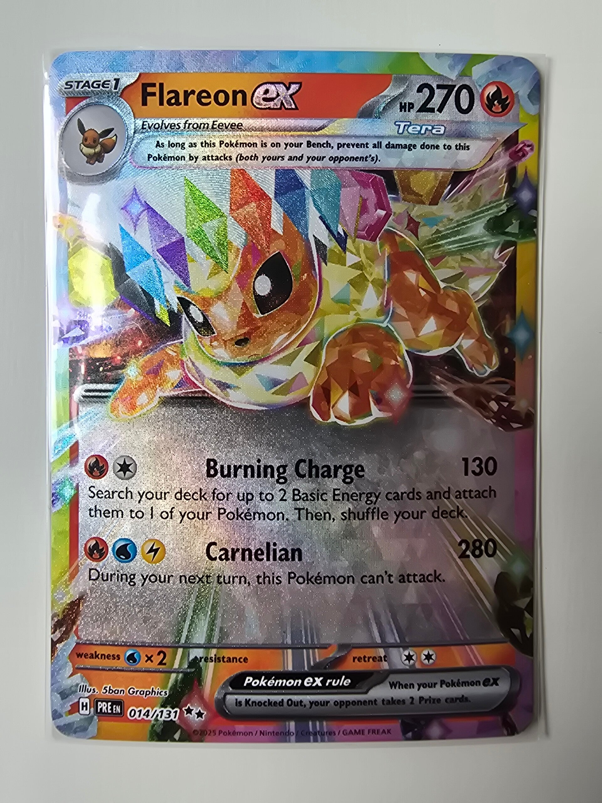 FLAREON EX (PRISMATIC EVOLUTIONS 014/131) (TRADING CARD)