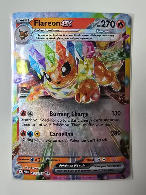 FLAREON EX (PRISMATIC EVOLUTIONS 014/131) (TRADING CARD)