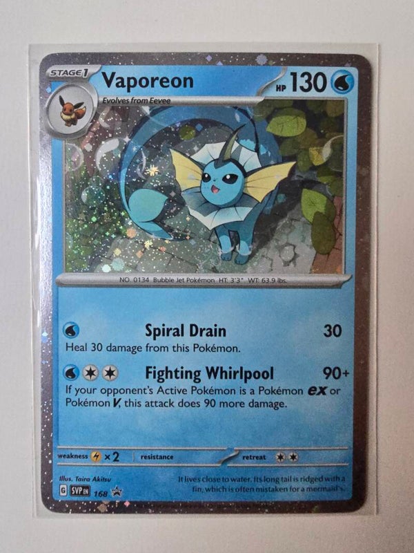 VAPOREON (SCARLET & VIOLET PROMOS 168) (TRADING CARD)