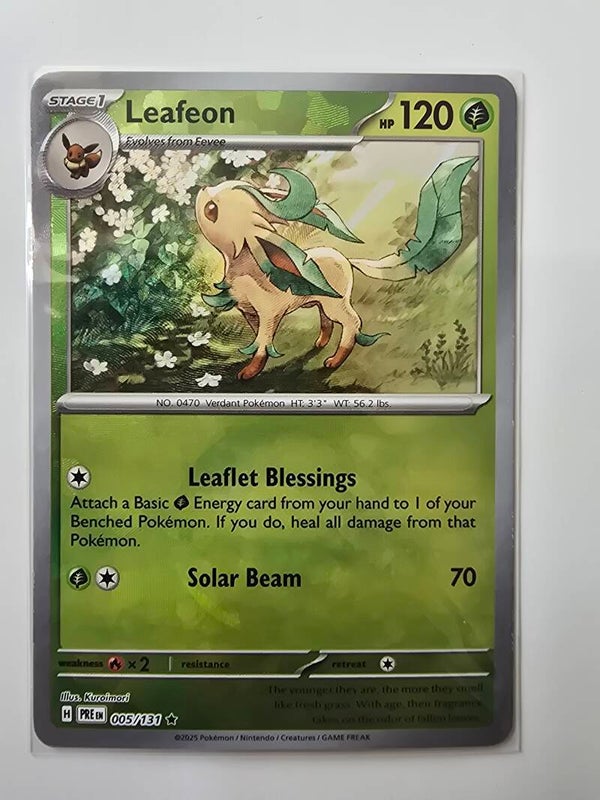 LEAFEON (PRISMATIC EVOLUTIONS 005/131 ) (TRADING CARD)