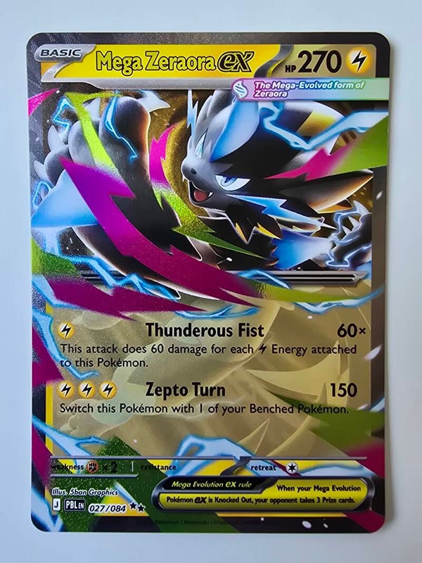 MEGA ZERAORA EX (PITCH BLACK 027/084) (TRADING CARD)
