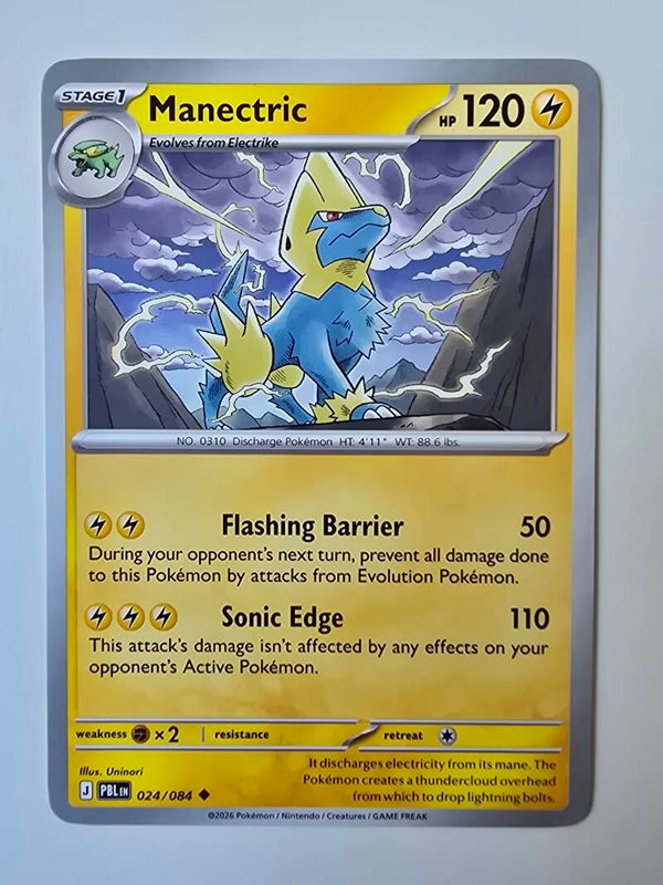 MANECTRIC (PITCH BLACK 024/084) (TRADING CARD)