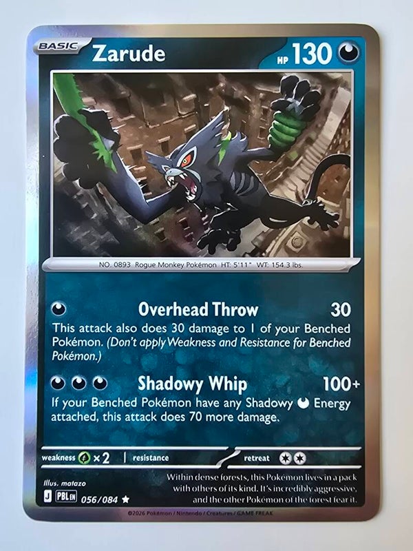 ZARUDE (PITCH BLACK 056/084) (REVERSE HOLO) (TRADING CARD)