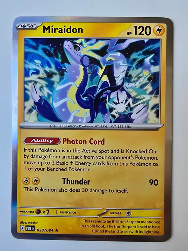 MIRAIDON (PITCH BLACK 028/084) (HOLO) (TRADING CARD)