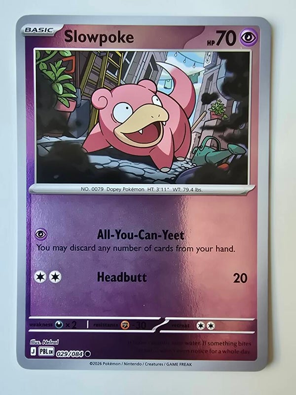 SLOWPOKE (PITCH BLACK 029/084) (REVERSE HOLO) (TRADING CARD)
