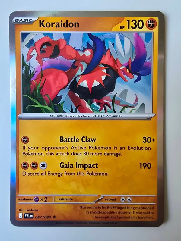 KORAIDON (PITCH BLACK 047/084) (HOLO) (TRADING CARD)