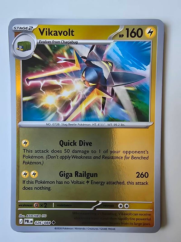 VIKAVOLT (PITCH BLACK 026/084) (REVERSE HOLO) (TRADING CARD)