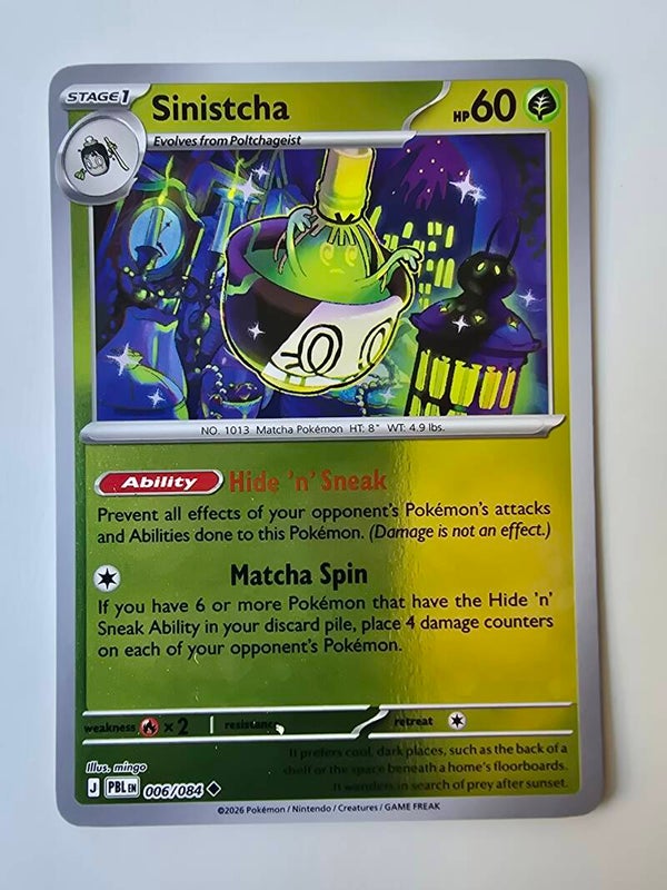 SINISTCHA (PITCH BLACK 006/084) (REVERSE HOLO) (TRADING CARD)