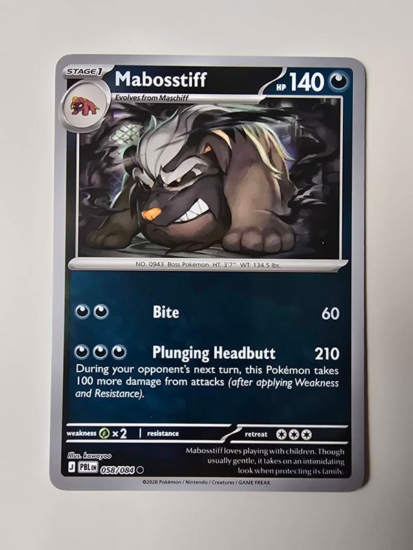 MABOSSTIFF (PITCH BLACK 058/084) (REVERSE HOLO) (TRADING CARD)