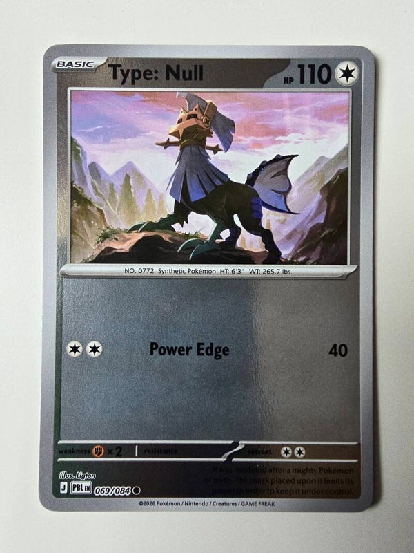 TYPE: NULL (PITCH BLACK 069/084) (REVERSE HOLO) (TRADING CARD)